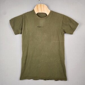 US Army Military Shirt Mens Small Olive Drab Name Stencil Tee‎ Green Surplus